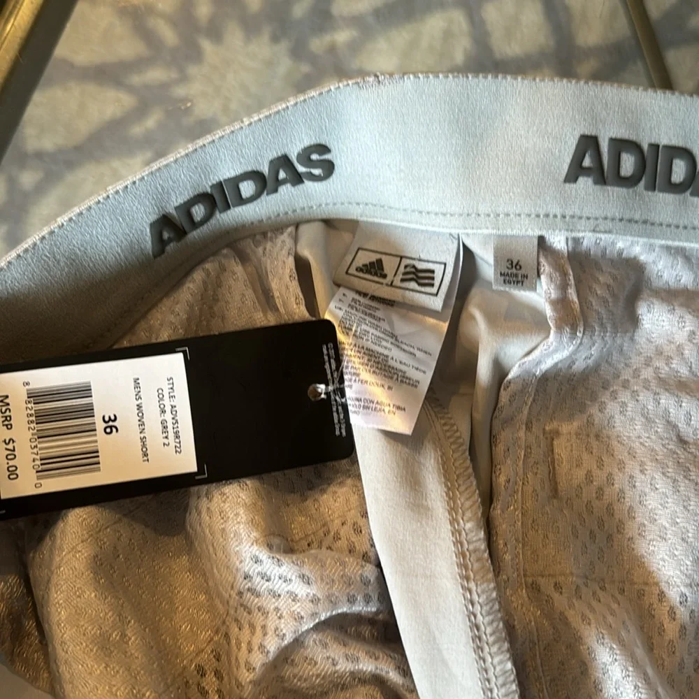 adidas Men’s Light Gray Athletic Golf Shorts